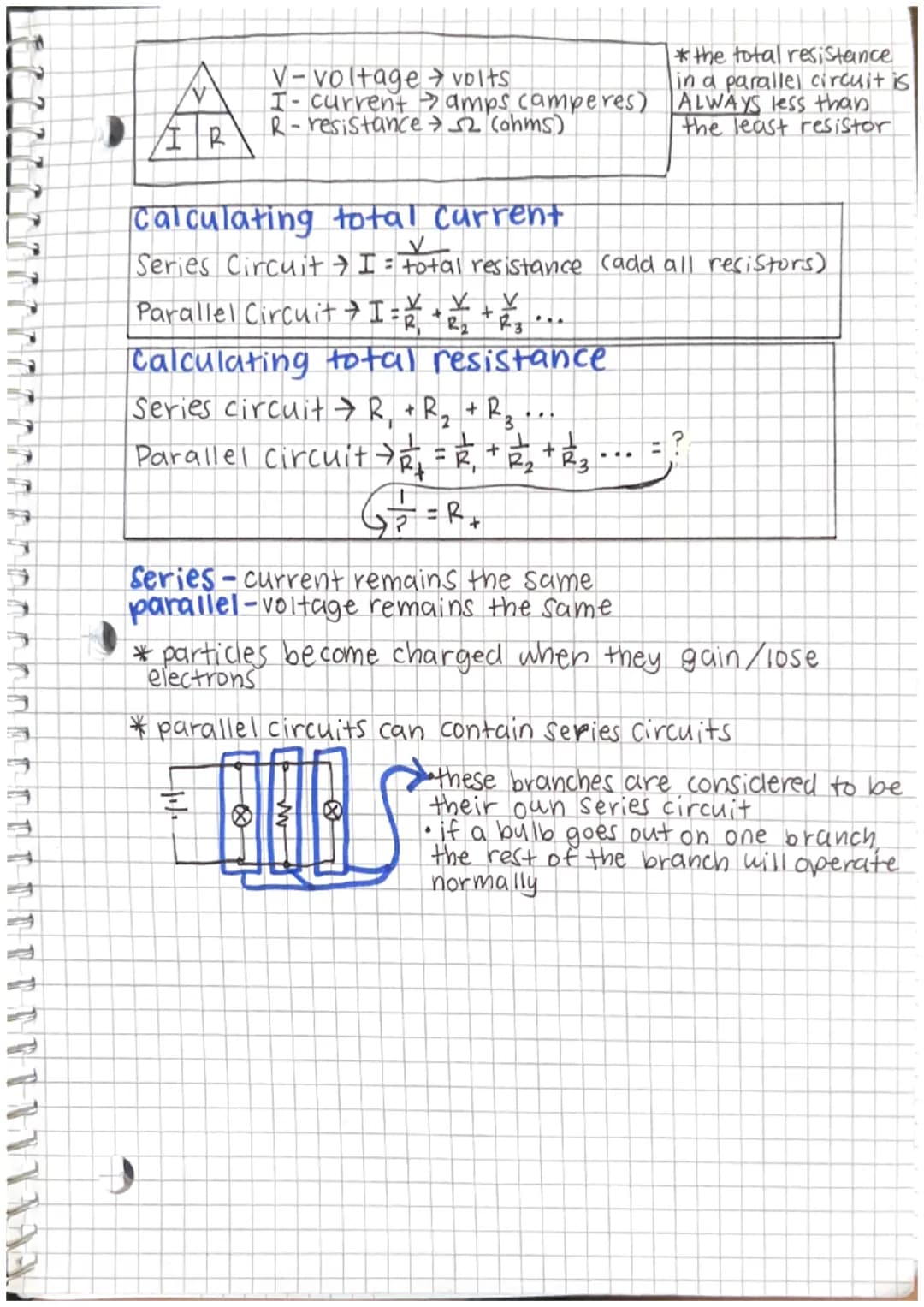 CARD TO TrroceroroUPPEUPEETAN
electricity notes (1.6.23)
Electrical Resistance -
•opposition to the flow of electricity
•measured in ohms (5