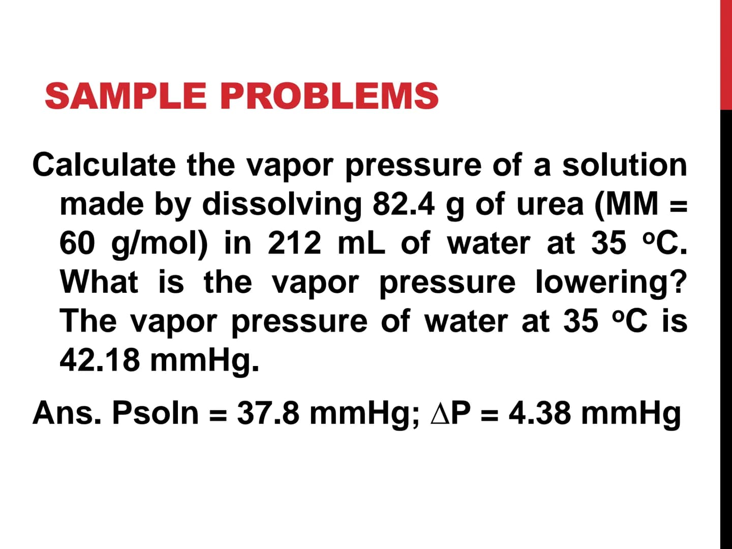 COLLIGATIVE
PROPERTIES
OF SOLUTIONS COLLIGATIVE
PROPERTIES
Colligative properties are properties of a
solution that depend only on the
numbe