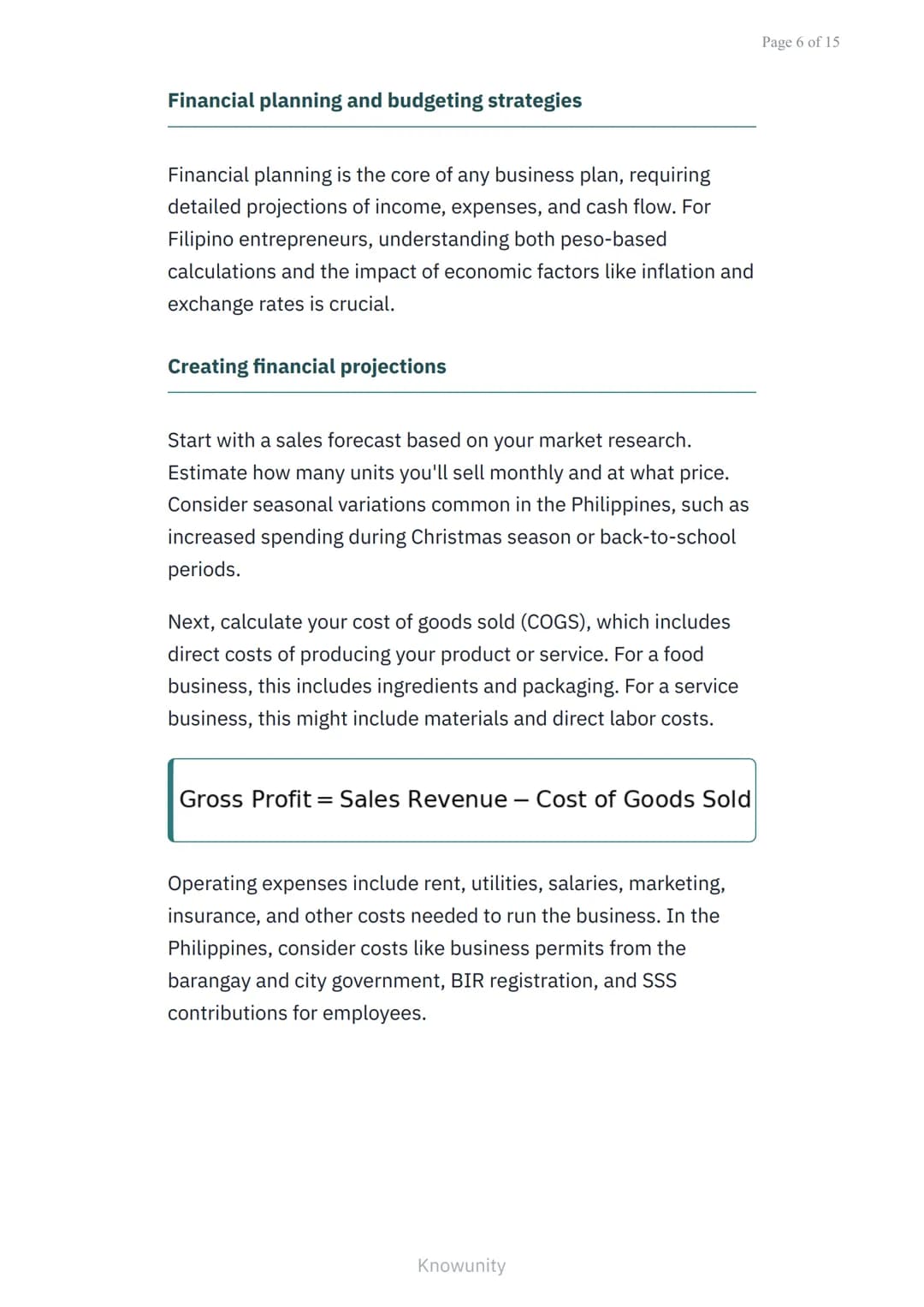 Personal Finance and Entrepreneurship: Developing a
Business Plan
Learn to create comprehensive business plans
and manage personal finances
