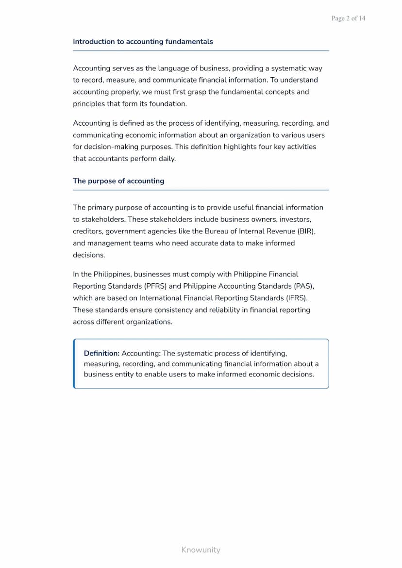 Fundamental accounting concepts and principles with basic terminologies
Master essential accounting concepts, principles, and
key terminolog