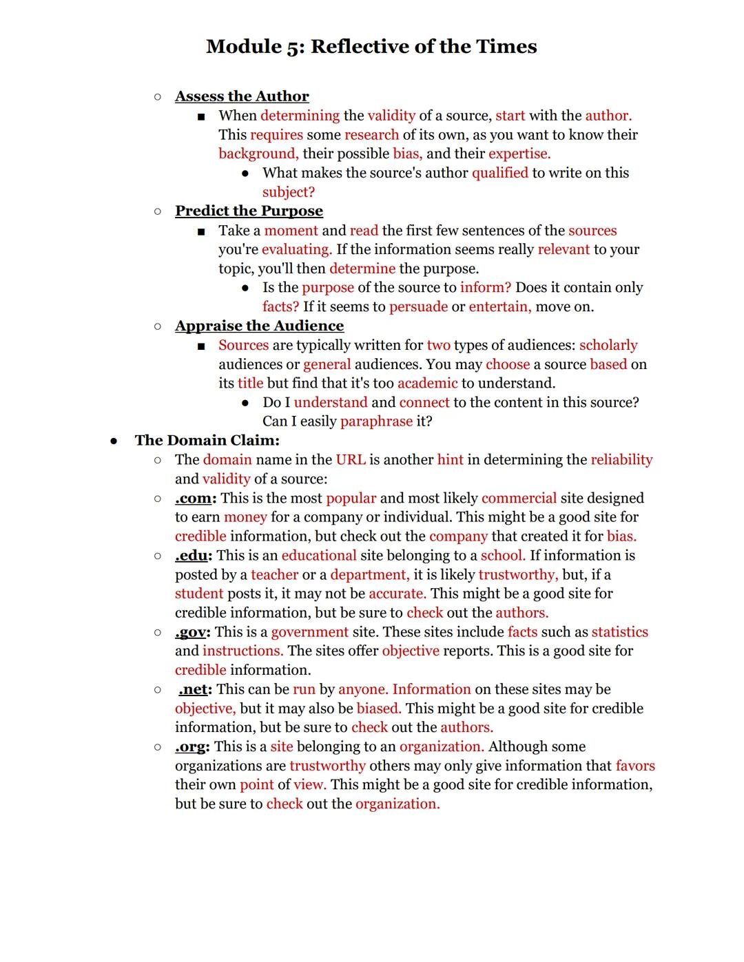 Module 5: Reflective of the Times
In this module, you will learn how authors use verse (poetry) to share their unique
insight and reactions 