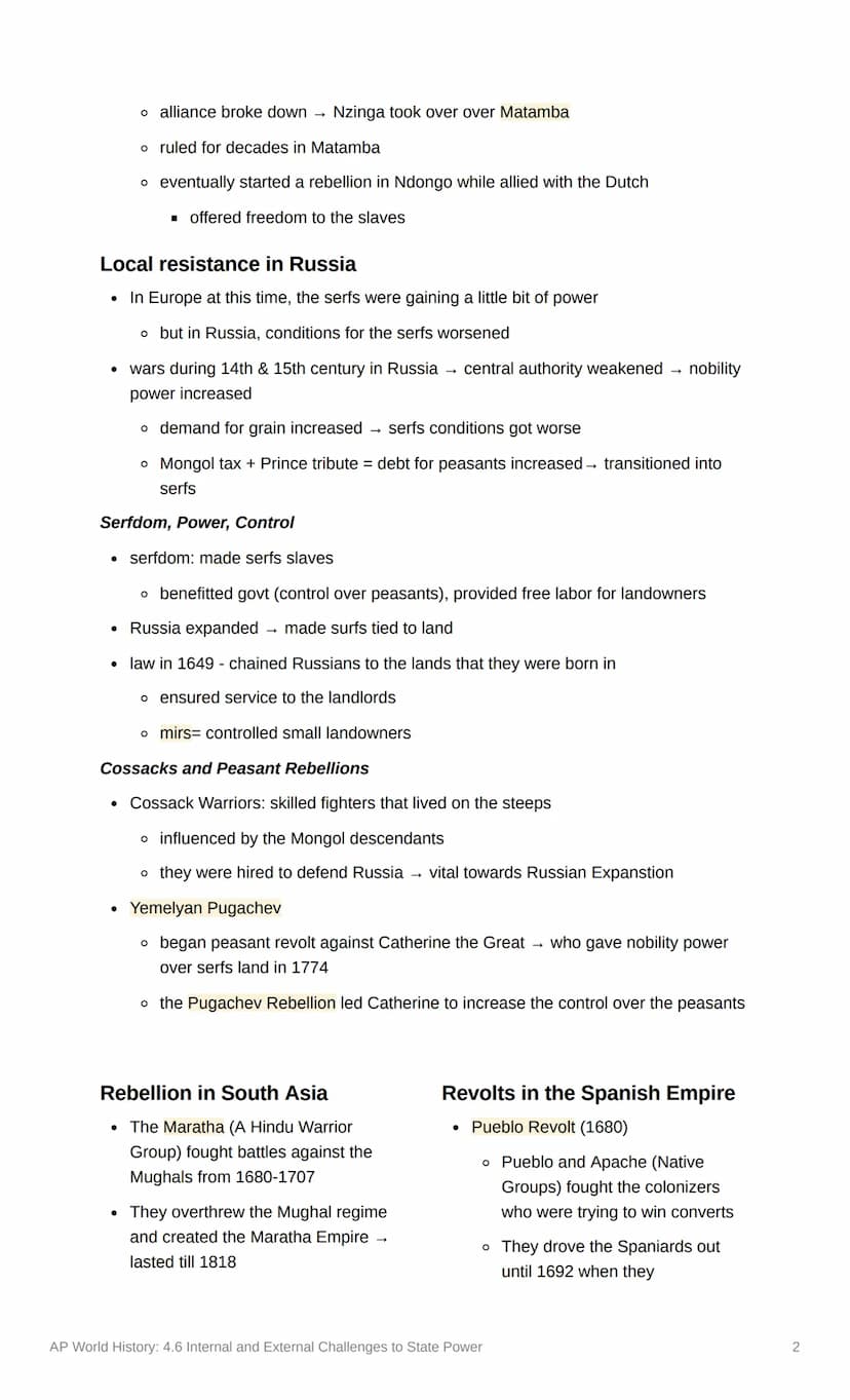 AP World History: 4.6 Internal
and External Challenges to State
Power
Date
Page Numbers 243-247 (AMSCO World History: Modern)
Quizlet
https: