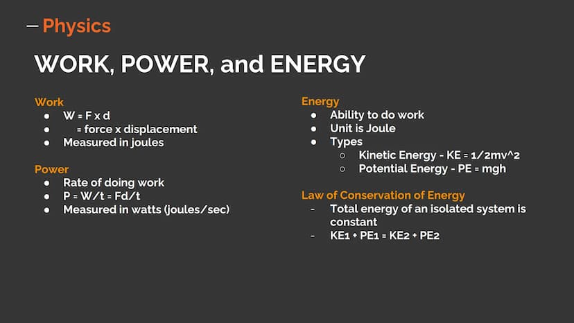Physics
Pr
Topic Overview:
Motion
Work, Power, &
Energy
Fluids
Waves - Motion
MOTION ALONG A STRAIGHT LINE
K
Constant
velocity
Constant Velo