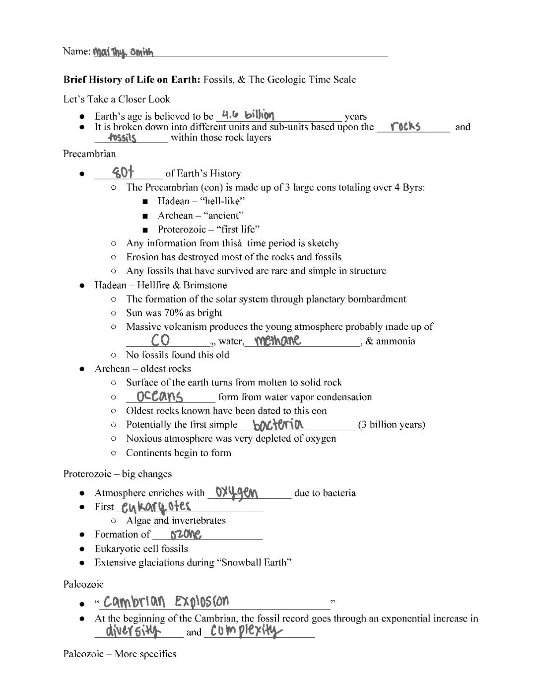 Geological Time Scale