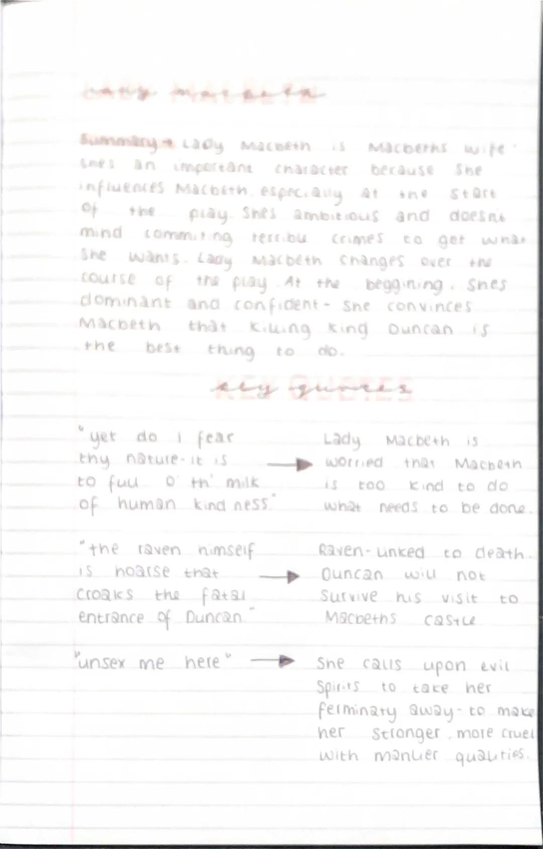 Macbeth-Lady Macbeth Character Profile