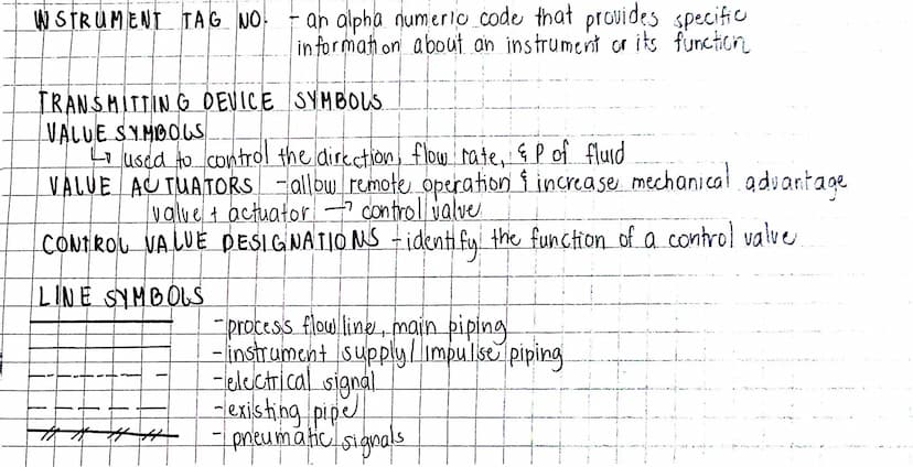 • P&ID (Piping & Instrumentation Diagnarn
schematic representations of pipelines, equipment, instrumentation 4.
controls in process environm