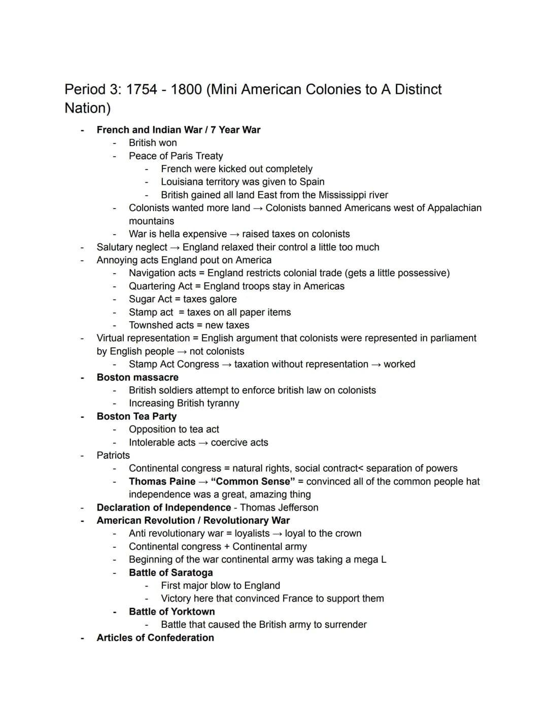 APUSH Unit 3 
