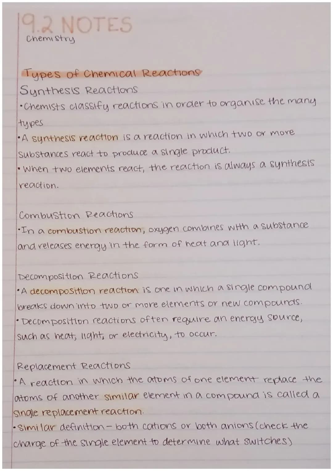 Types of Chemical Reactions for Class 10: Easy Examples & Fun Worksheets