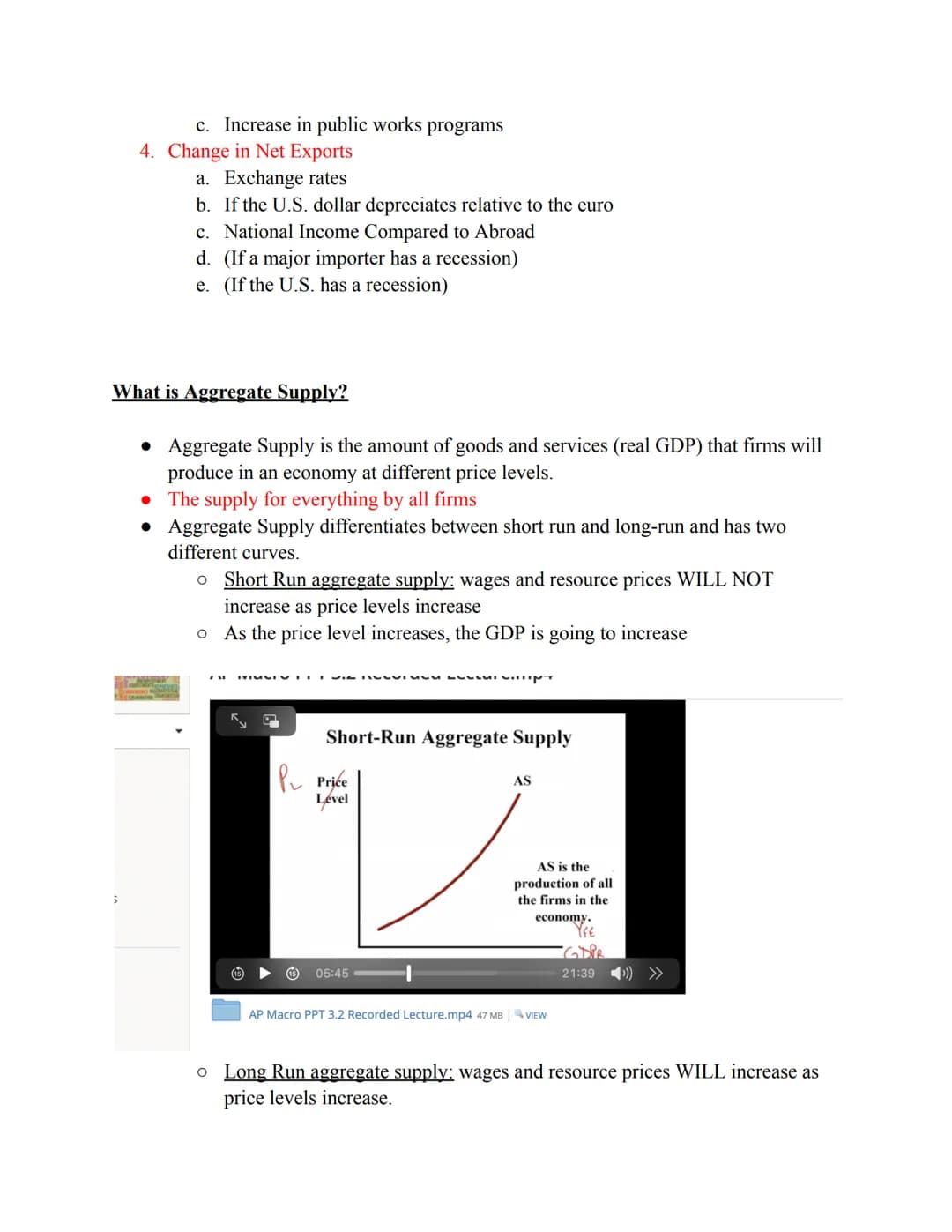 What is Aggregate Demand?
• Aggregate: added all together
● When we use aggregates we combine all prices and all quantities
•
Aggregate Dema