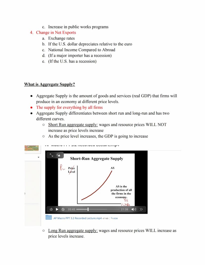 What is Aggregate Demand?
• Aggregate: added all together
● When we use aggregates we combine all prices and all quantities
•
Aggregate Dema
