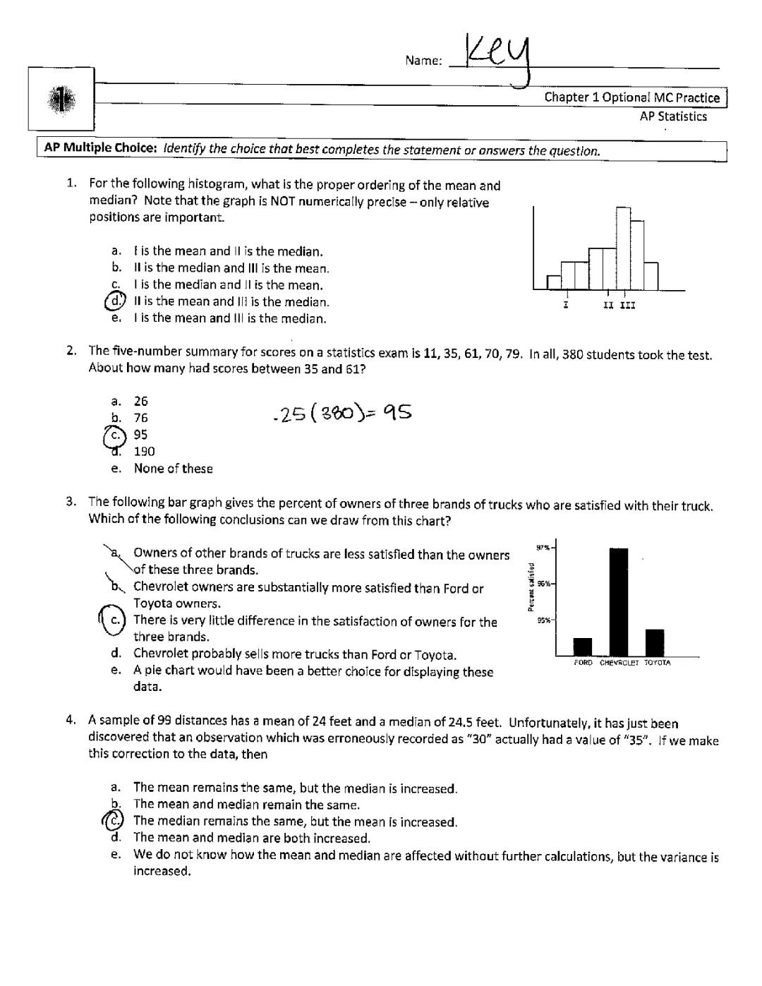 Statistics Practice