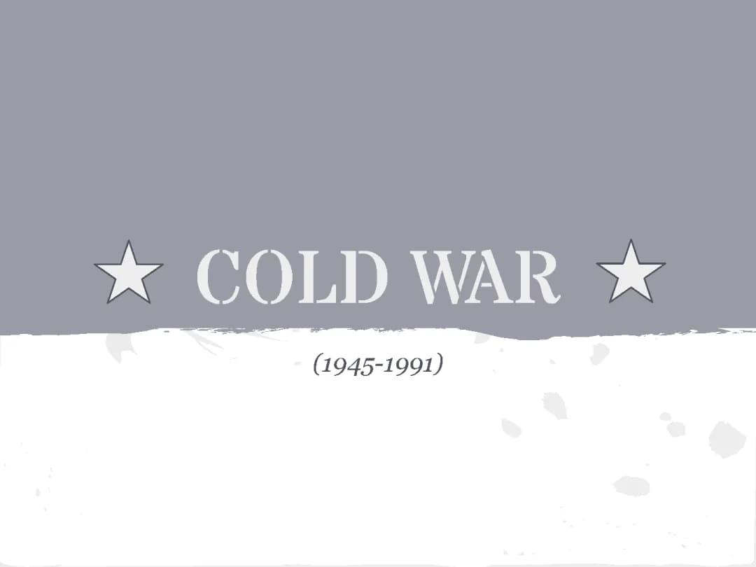 Cold War Timeline: Major Events from 1945 to 1991