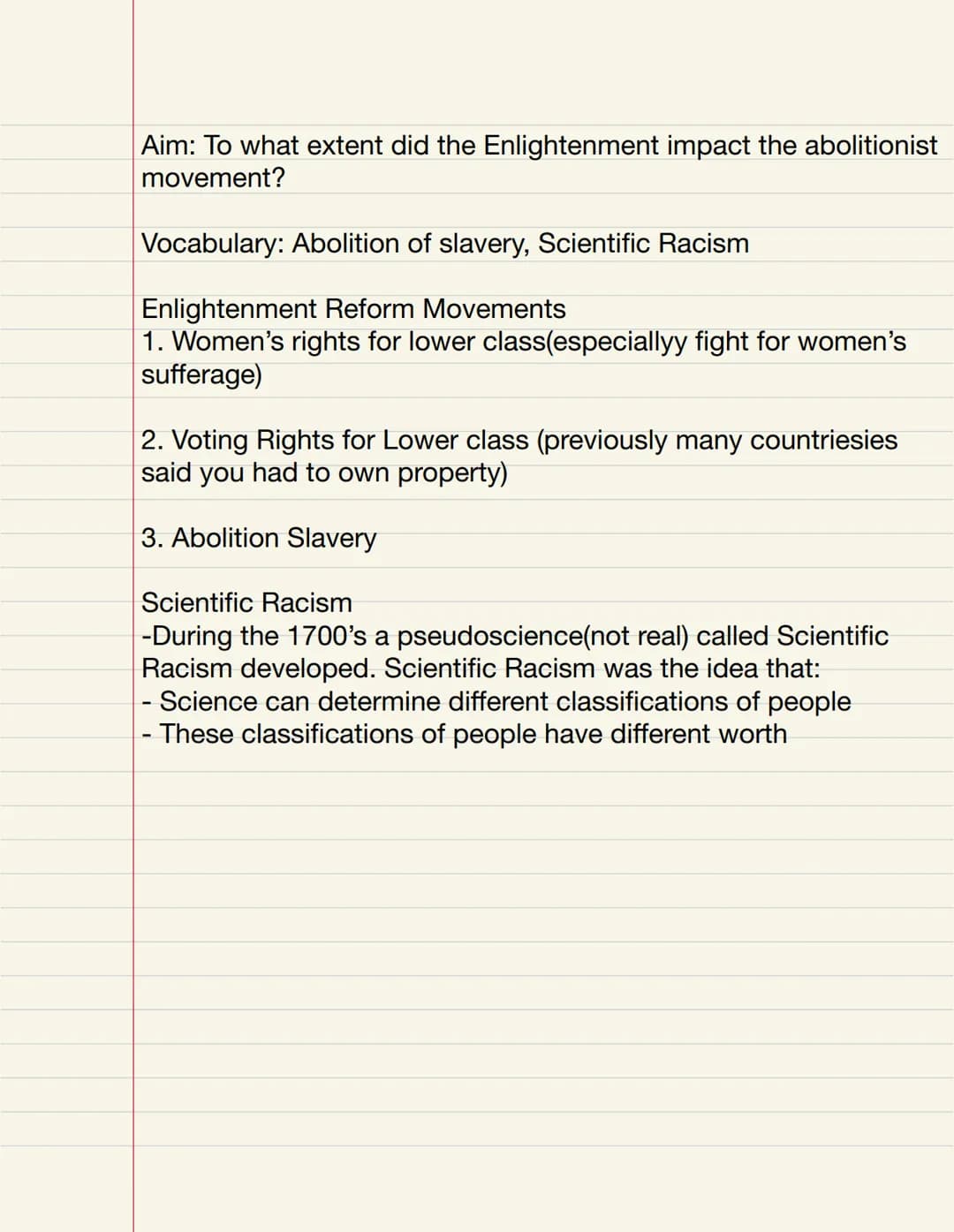 Unit 5: Revolutions (1750-1900) Aim: How do enlightenment thinkers influence our lives today?
Vocabulary: Enlightenment, Scientific Revoluti