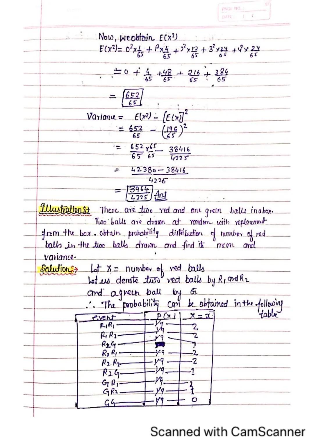 Chap-3 Random Variable and discrete
Probability Distribution
PAGE NO.:
DATE: 1
•Random: Variables "The function which transforms
the possibl