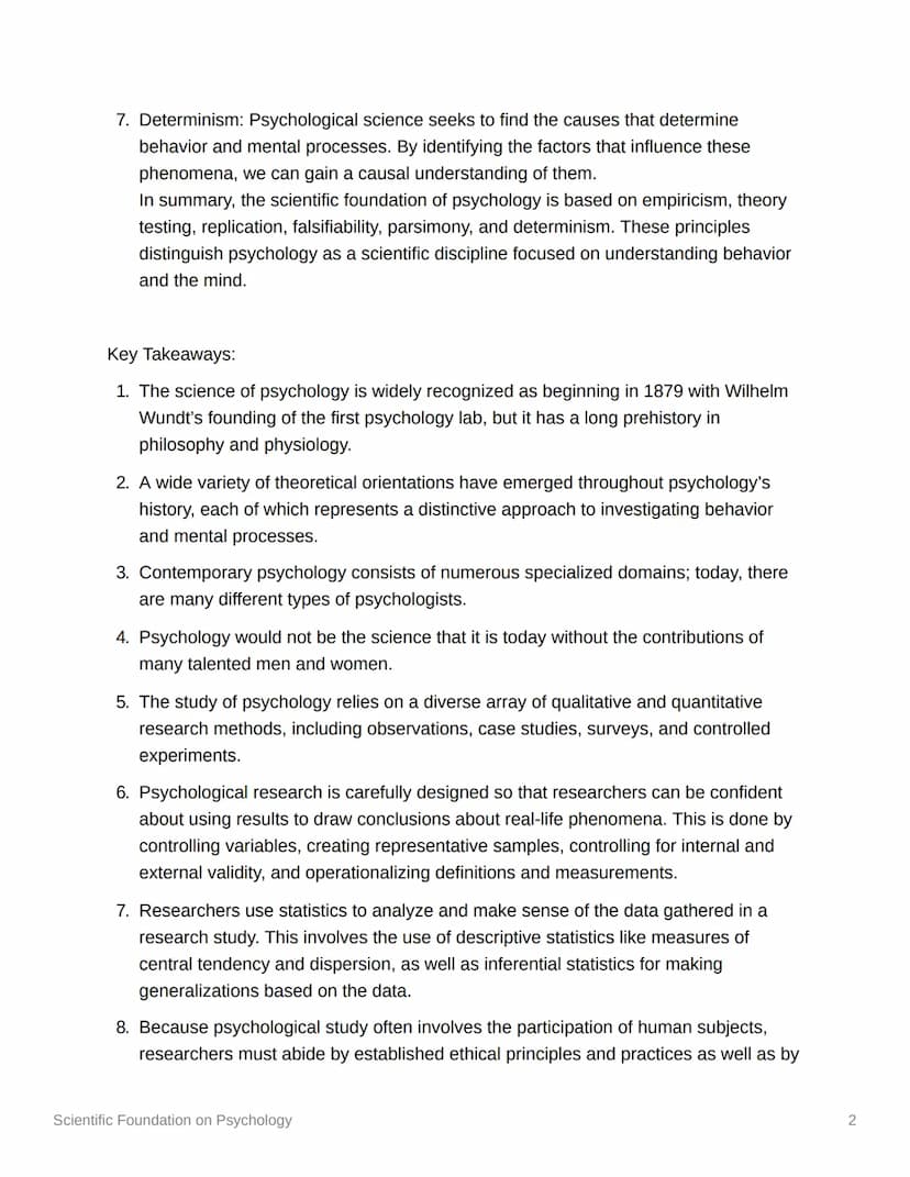 
<p>Psychology as a scientific discipline aims to understand individuals and groups by establishing general principles and researching speci