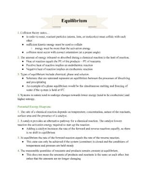 Know Chemistry Unit 7 - Equilibrium  thumbnail
