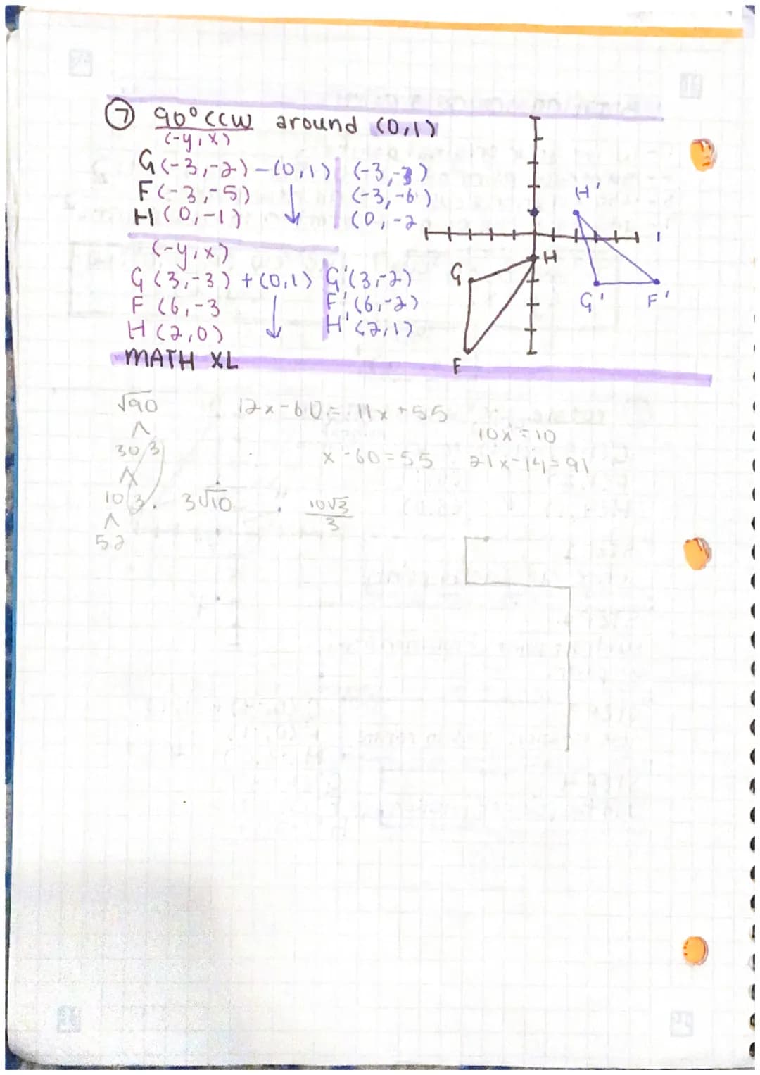 
<h2 id="reflections">Reflections</h2>
<h3 id="vocabulary">Vocabulary</h3>
<ul>
<li>A rigid motion is a transformation that preserves length
