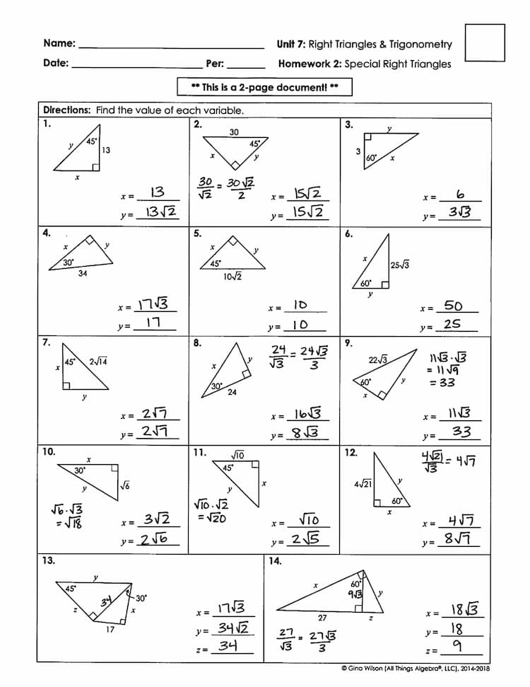 Converse of pythagorean theorem special right triangles cheap