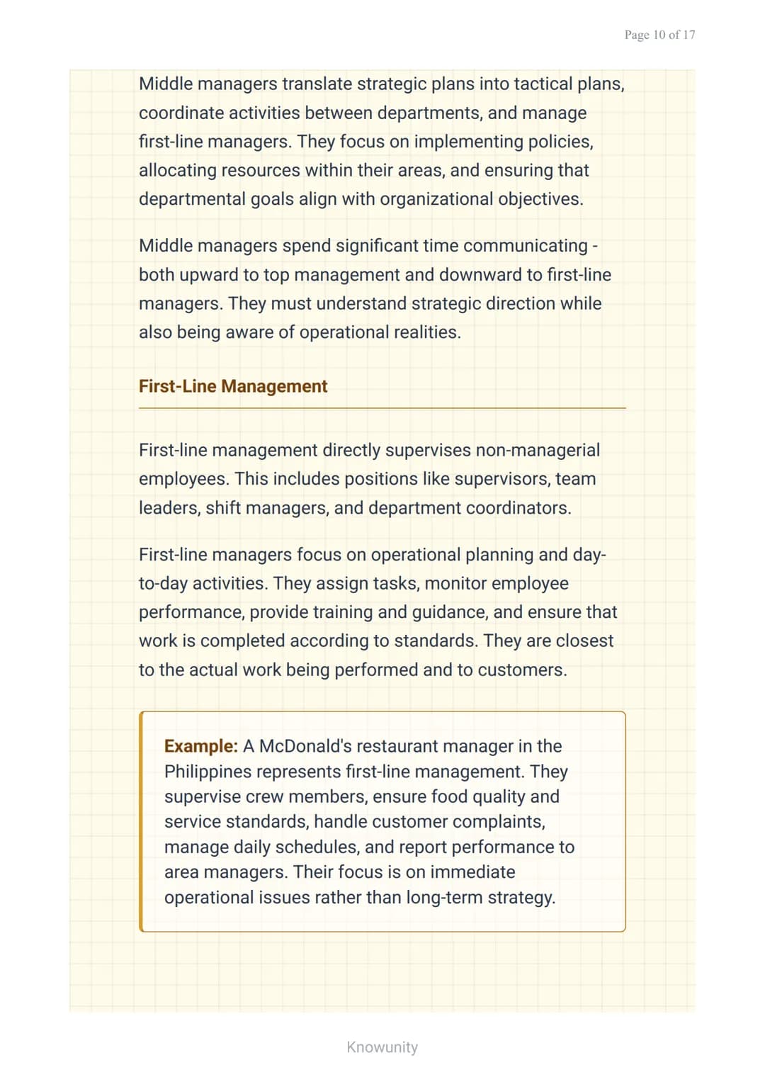 Introduction to Organizations and Management: Role of
Managers
Understanding organizations, management
roles, and hierarchical levels
What Y