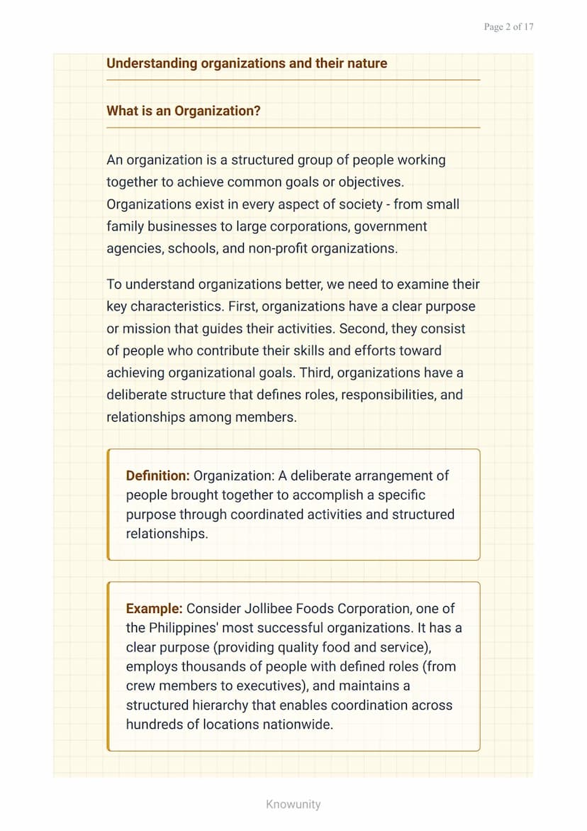 Introduction to Organizations and Management: Role of
Managers
Understanding organizations, management
roles, and hierarchical levels
What Y