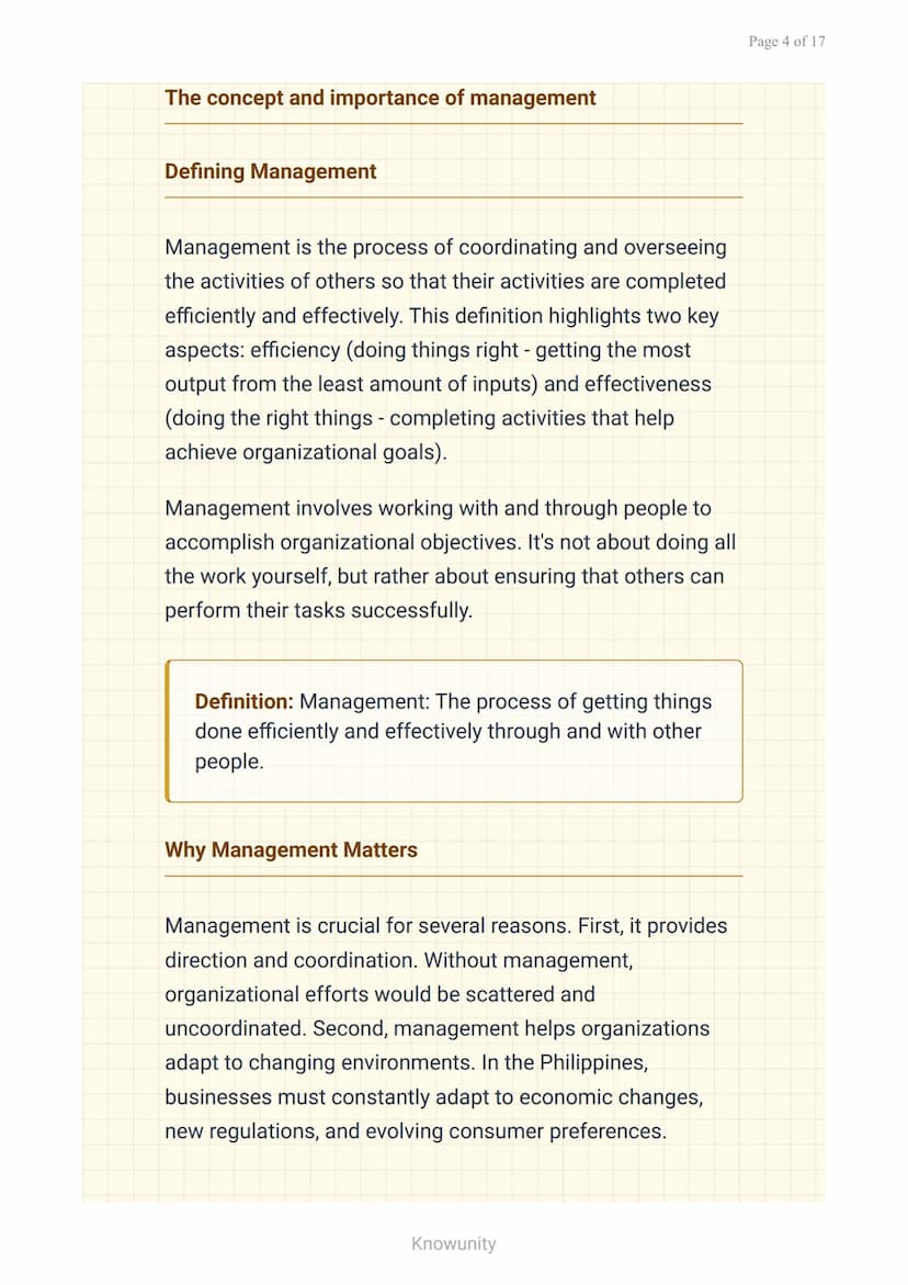 Introduction to Organizations and Management: Role of
Managers
Understanding organizations, management
roles, and hierarchical levels
What Y