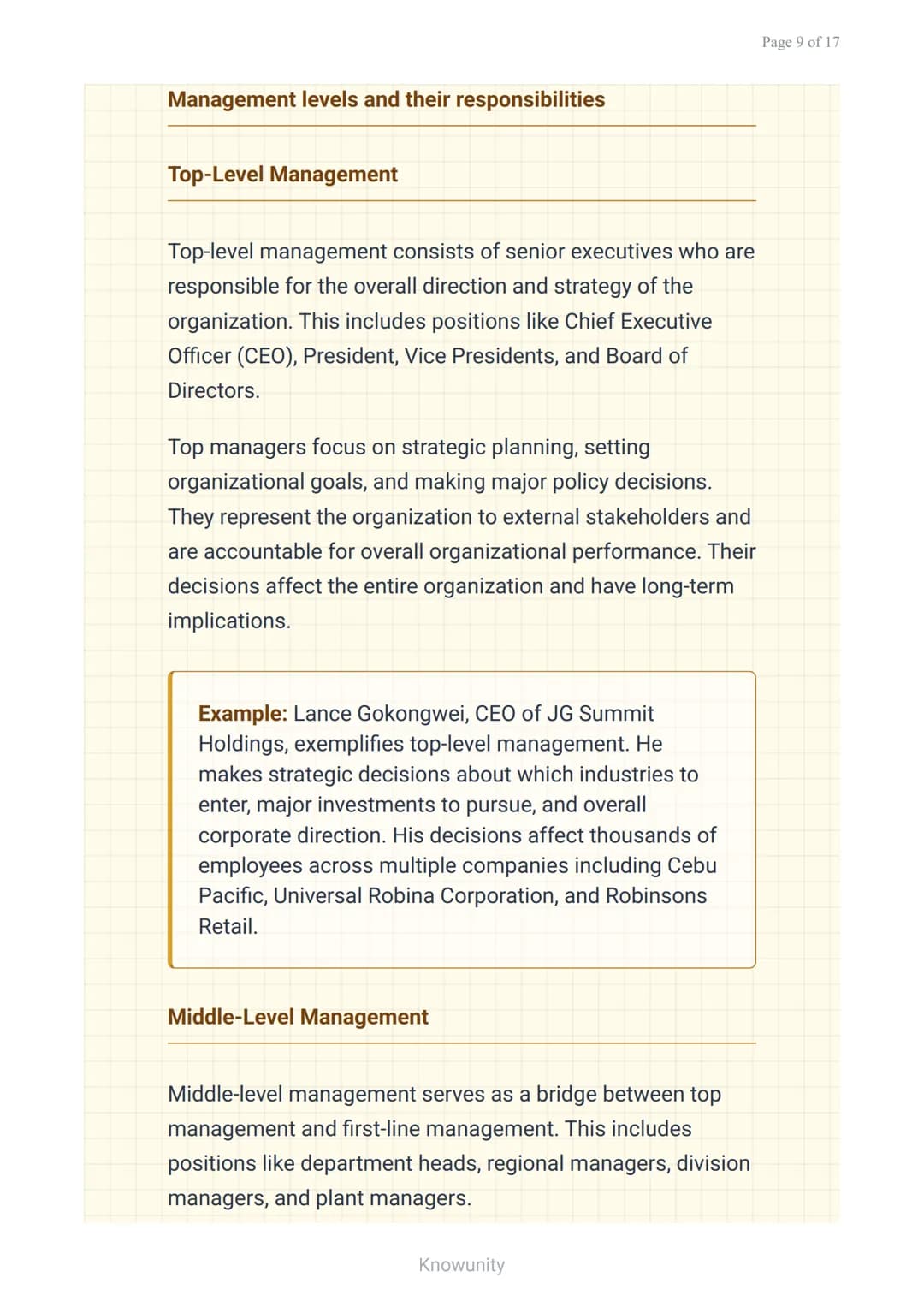 Introduction to Organizations and Management: Role of
Managers
Understanding organizations, management
roles, and hierarchical levels
What Y