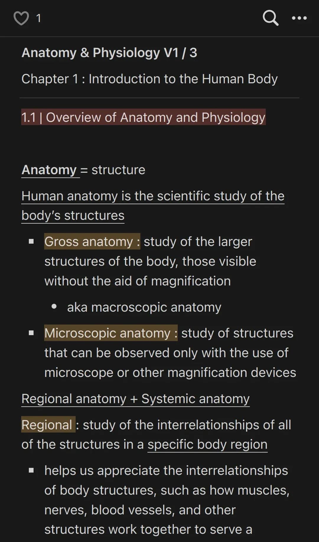 Anatomy and Physiology Overview Part One