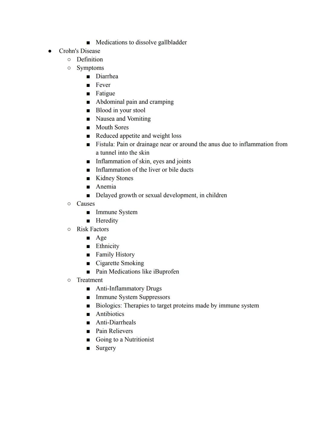 Homeostatic Disorders of the Digestive System
Hiatal Hernia
o When the upper part of your stomach bulges through the diaphragm
O
Symptoms
O

