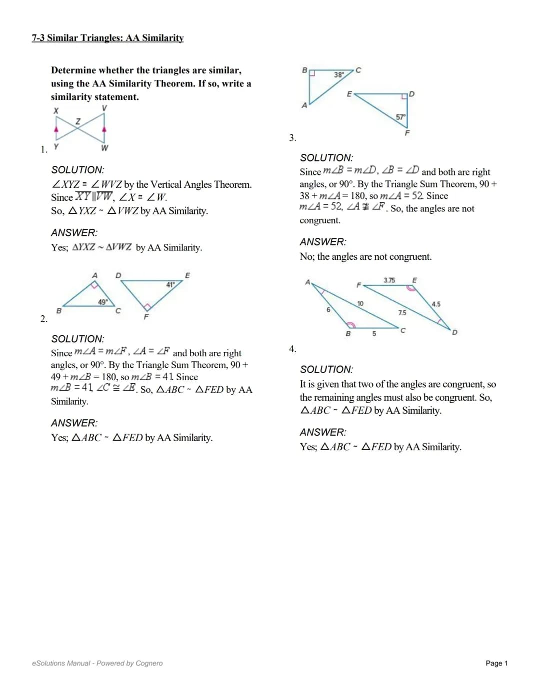 Understanding the AA Similarity Theorem: How to Find Similar Triangles
