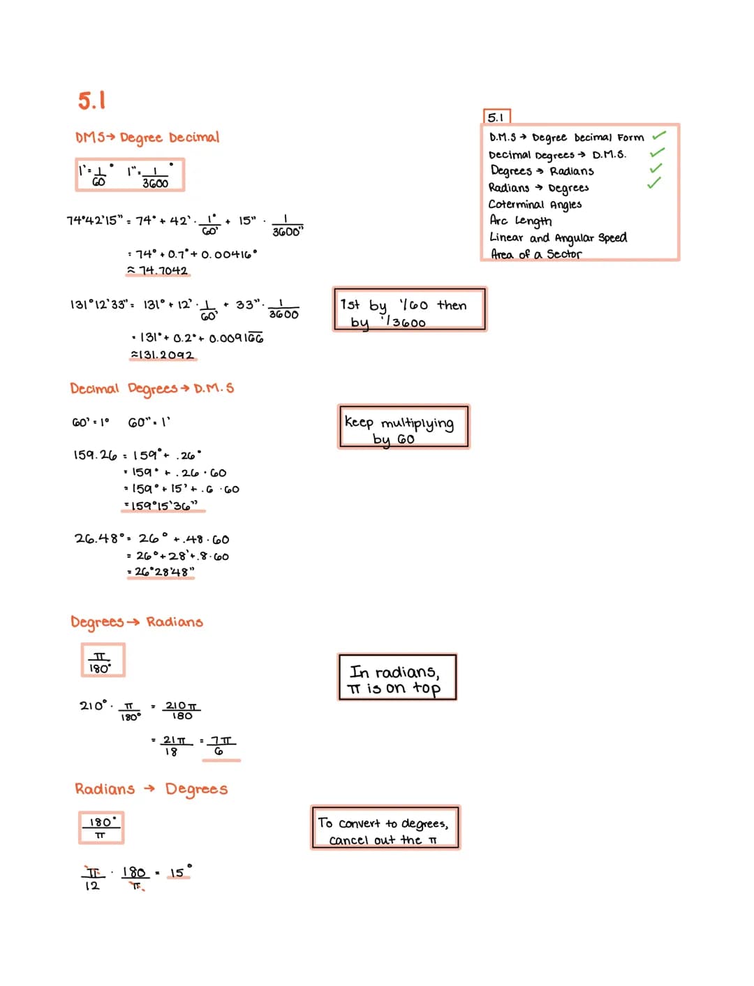 <h2 id="dmsdegreedecimal">DMS Degree Decimal</h2>
<p>When converting from degrees, minutes, seconds to decimal form, it is important to reme