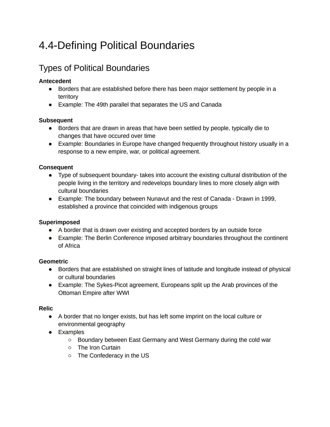 4.1-Intro to Political
How is political space organized: Types of Political Entities
Independent states are the primary building blocks of t