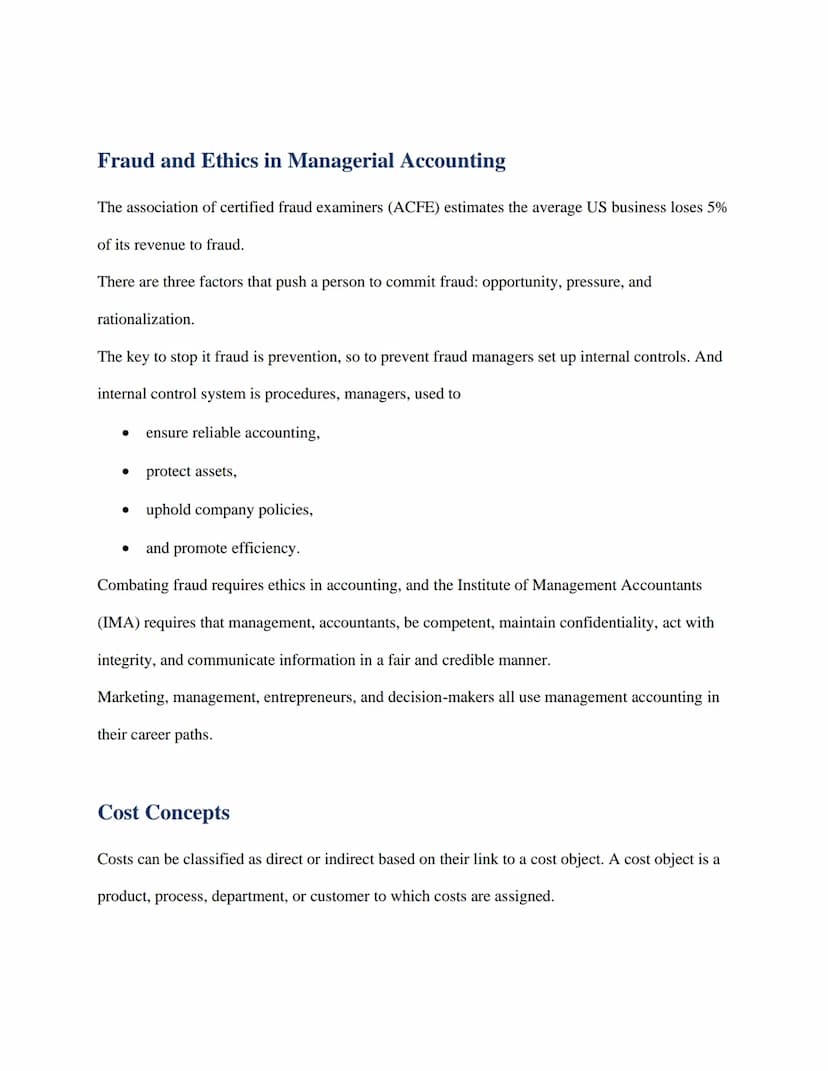 Managerial Accounting Concepts, and Principles
Managerial Accounting Basics
Managerial account to provide financial and financial informatio