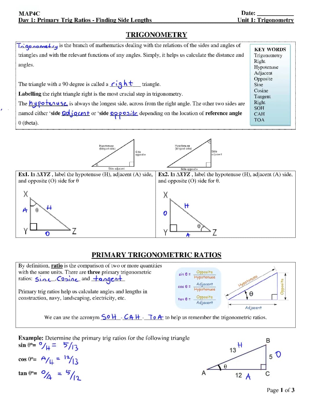 Finding Side Lengths