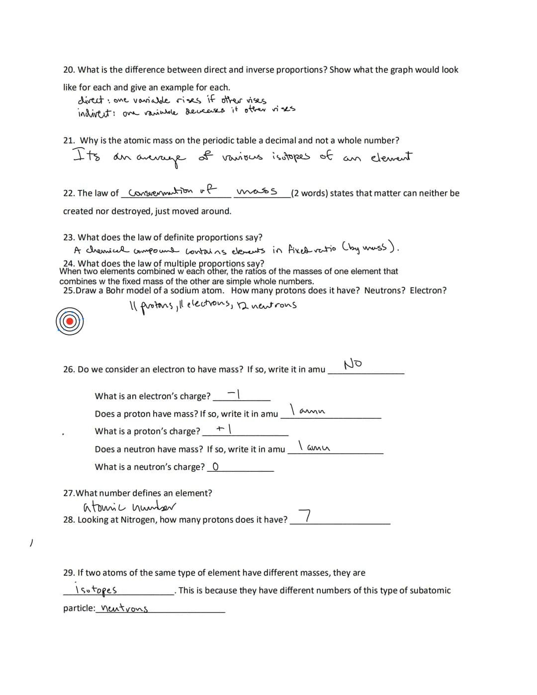 Chemistry Final review
Um
The atomic
symbol for
confusion
1. What's the difference between qualitative and quantitative data? Give 2 example