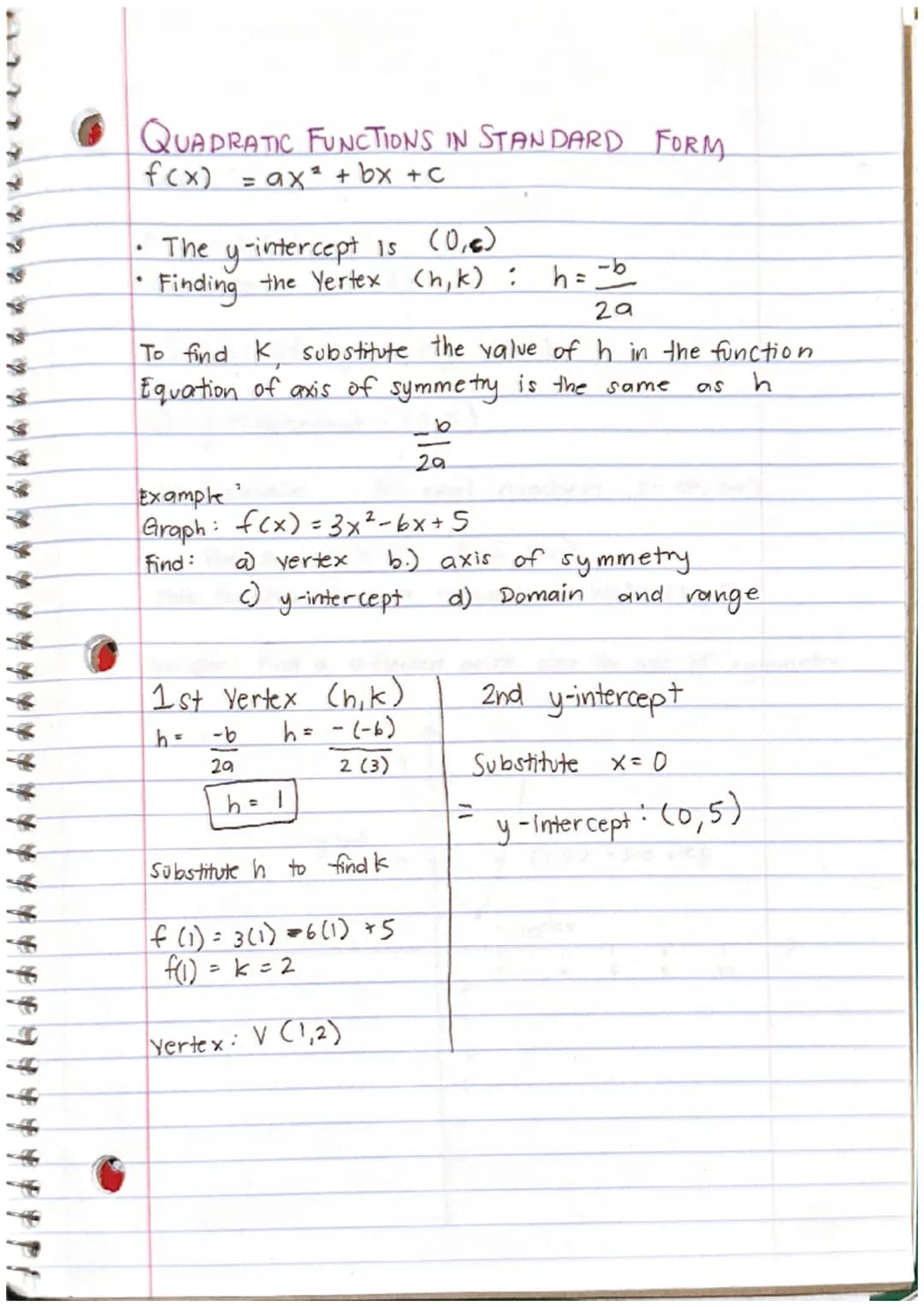 D
8
Warm-Up
1. The standard form of a quadratic function is
f(x) = ax 2 +bx+c
Identify the values of a, b, and C in:
f(x) = 3x²-bx+5
a = 3
b