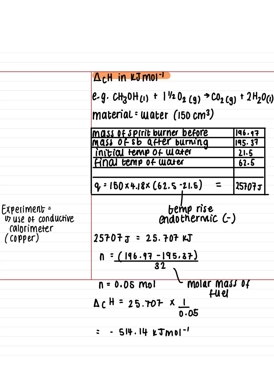 9.2-Measuring Enthalpy Changes (Lesson 1)
key facts:
Notes:
Calculate heat energy, g, in Joules
transferred into or out of material,
q = МСД