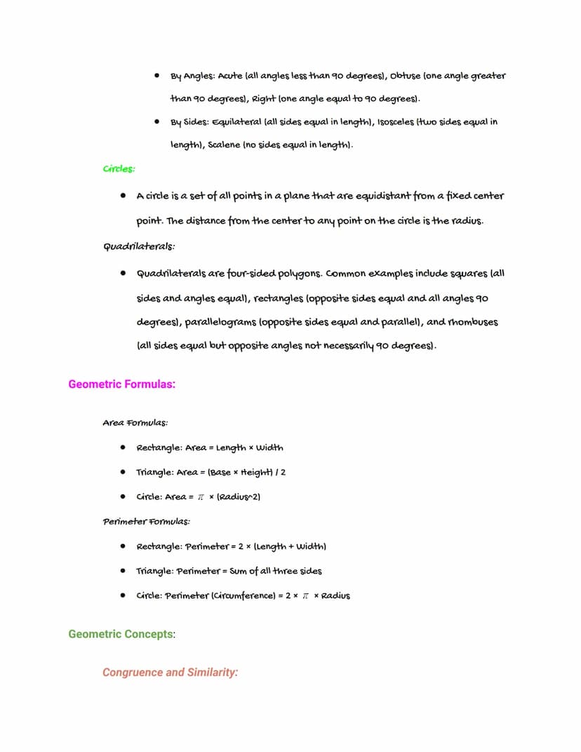 Geometry Notes
Geometry Basics:
Definition of Geometry:
Geometry is a branch of mathematics that deals with the study of shapes, sizes,
prop