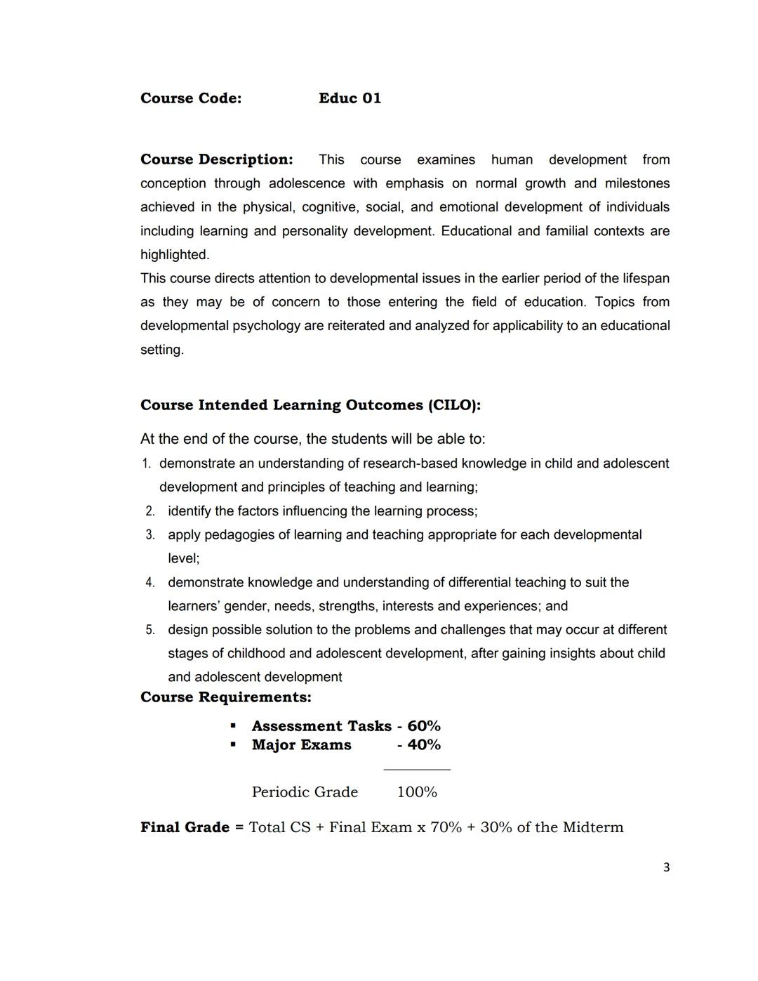 Child and Adolescent Learner
and Learning Principles
Emelyn U. Napiza
LAGUNA UNIVERSITY Table of Contents
Module 1: Human Development: Basic