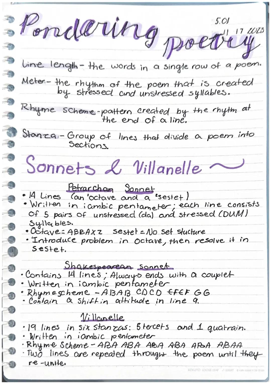 Understanding Poetic Meter and Structure