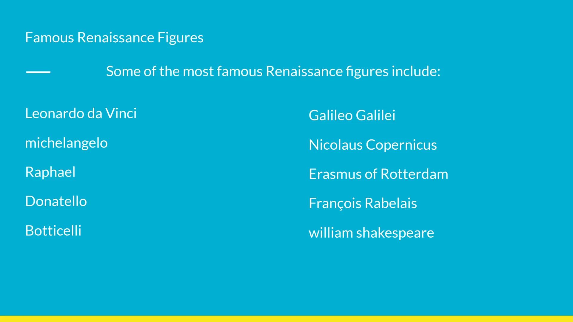 Renaissance
Introduction Introduction to renaissance
The Renaissance was a period of European history from the 14th to the 17th century, mar