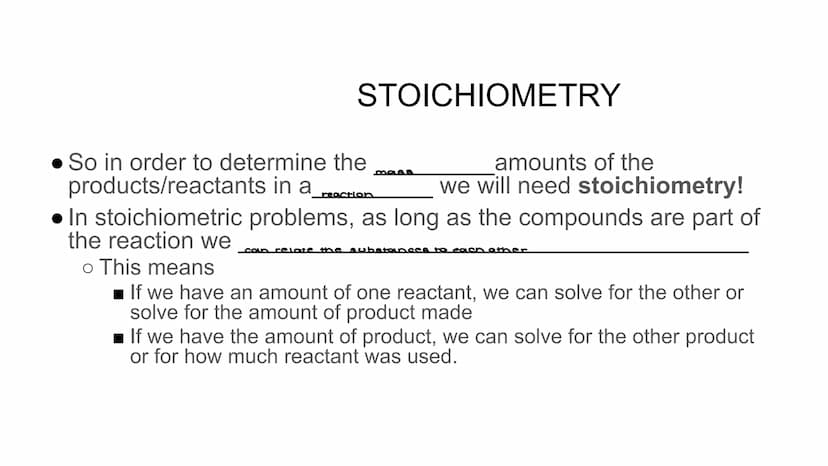 STOICHIOMETRY STOICHIOMETRY
. So in order to determine the
amounts of the
products/reactants in a reaction we will need stoichiometry!
mass
