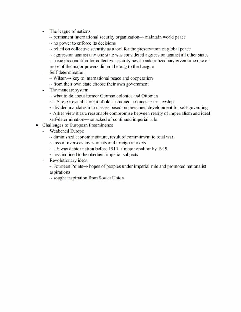 The drift toward war
Nationalist aspirations
~ self determination
●
Chapter 33 note
~ eastern Europe and Balkans→→ issue of nationalism
~ Pa