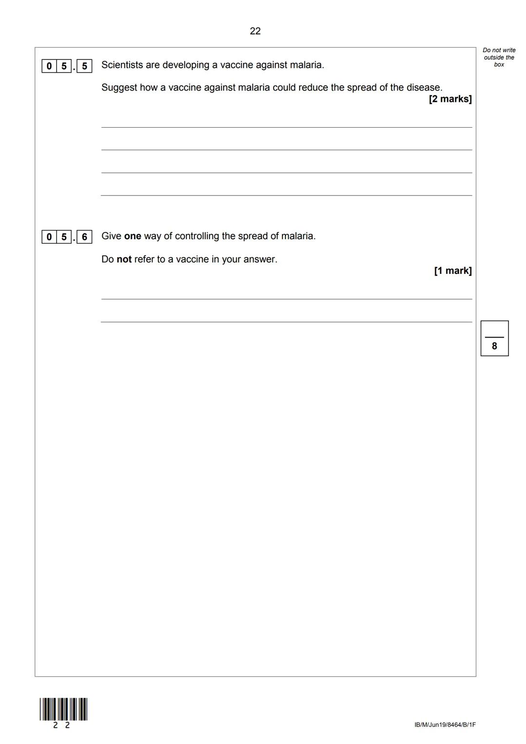 AQAZ
Please write clearly in block capitals.
Centre number
Surname
Forename(s)
Candidate signature
GCSE
COMBINED SCIENCE: TRILOGY
Foundation