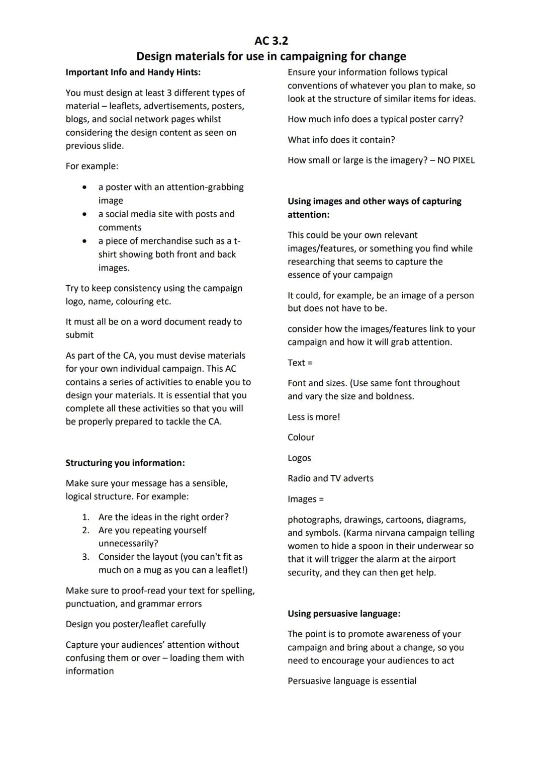 
<h2 id="importanceofdesigningcampaignmaterials">Importance of Designing Campaign Materials</h2>
<p>In order to effectively campaign for cha
