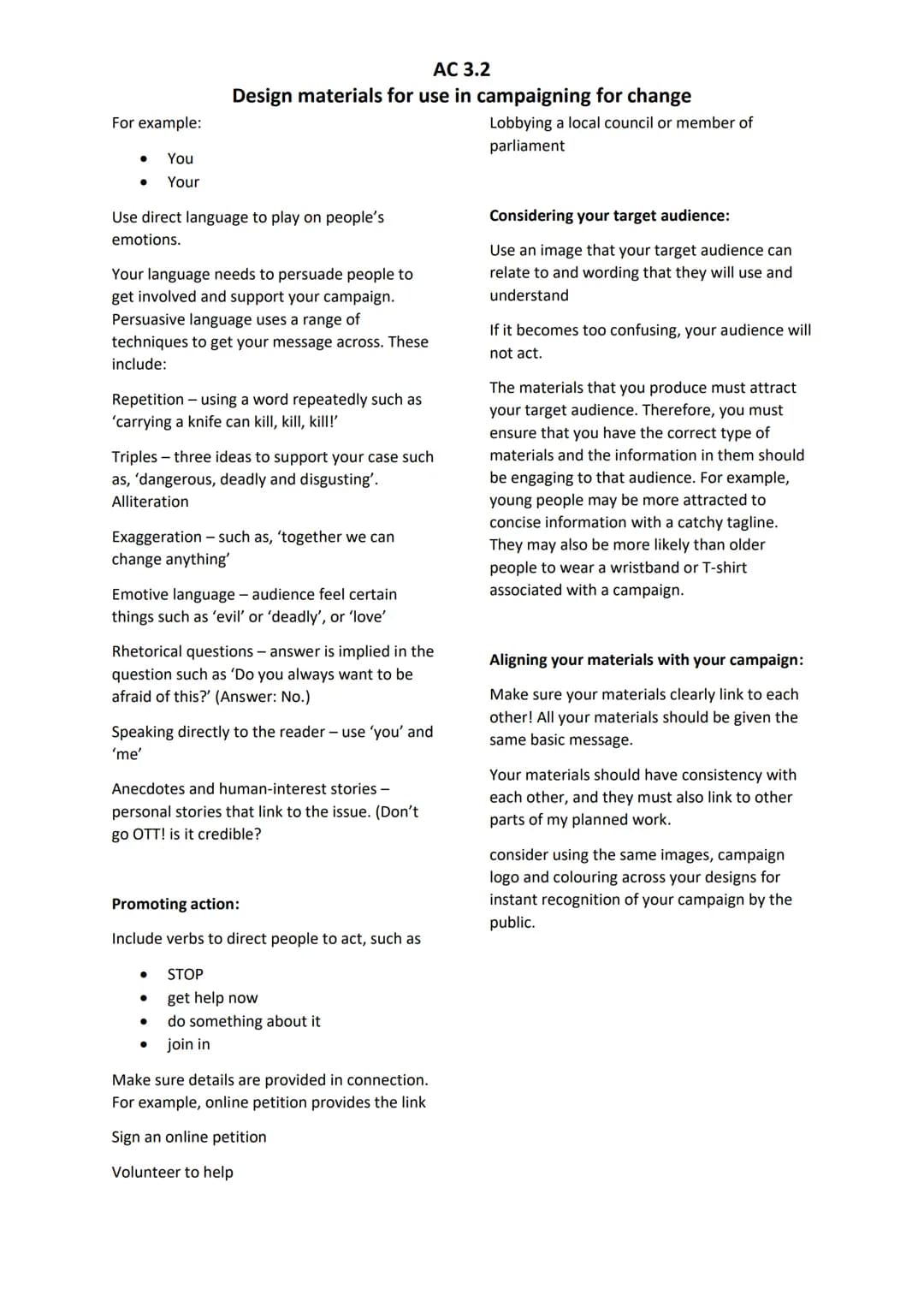 
<h2 id="importanceofdesigningcampaignmaterials">Importance of Designing Campaign Materials</h2>
<p>In order to effectively campaign for cha