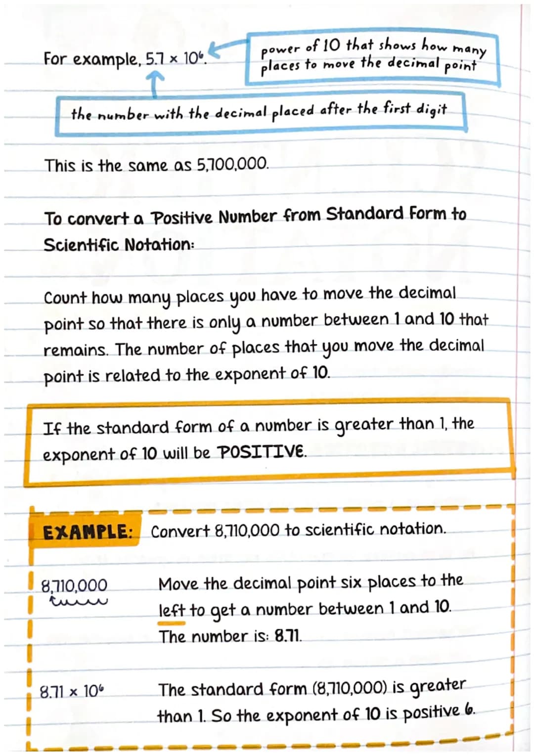 SCIENTIFIC
NOTATION
We usually write numbers in STANDARD NOTATION,
like 5,700,000 or 0.0000684.
SCIENTIFIC NOTATION is a shortened way of wr