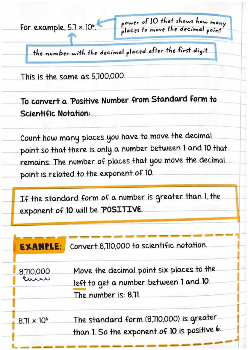 SCIENTIFIC
NOTATION
We usually write numbers in STANDARD NOTATION,
like 5,700,000 or 0.0000684.
SCIENTIFIC NOTATION is a shortened way of wr