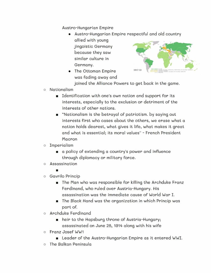 Main Idea:
1.
2.
3.
4.
5.
6.
7.
8.
What were the main causes of WWI?
O
Why did the U.S. declare neutrality regarding World War I?
Why did th