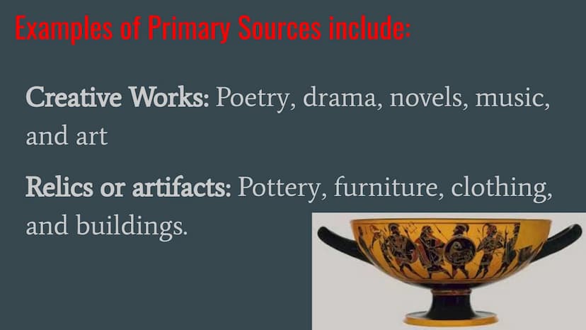 PRIMARY
SOURCE
Created during time of study
Se 'con da rỹ: a. 1. Next in place, or time
Prima rý: 1. a. Earliest, original
SECONDARY
SOURCE
