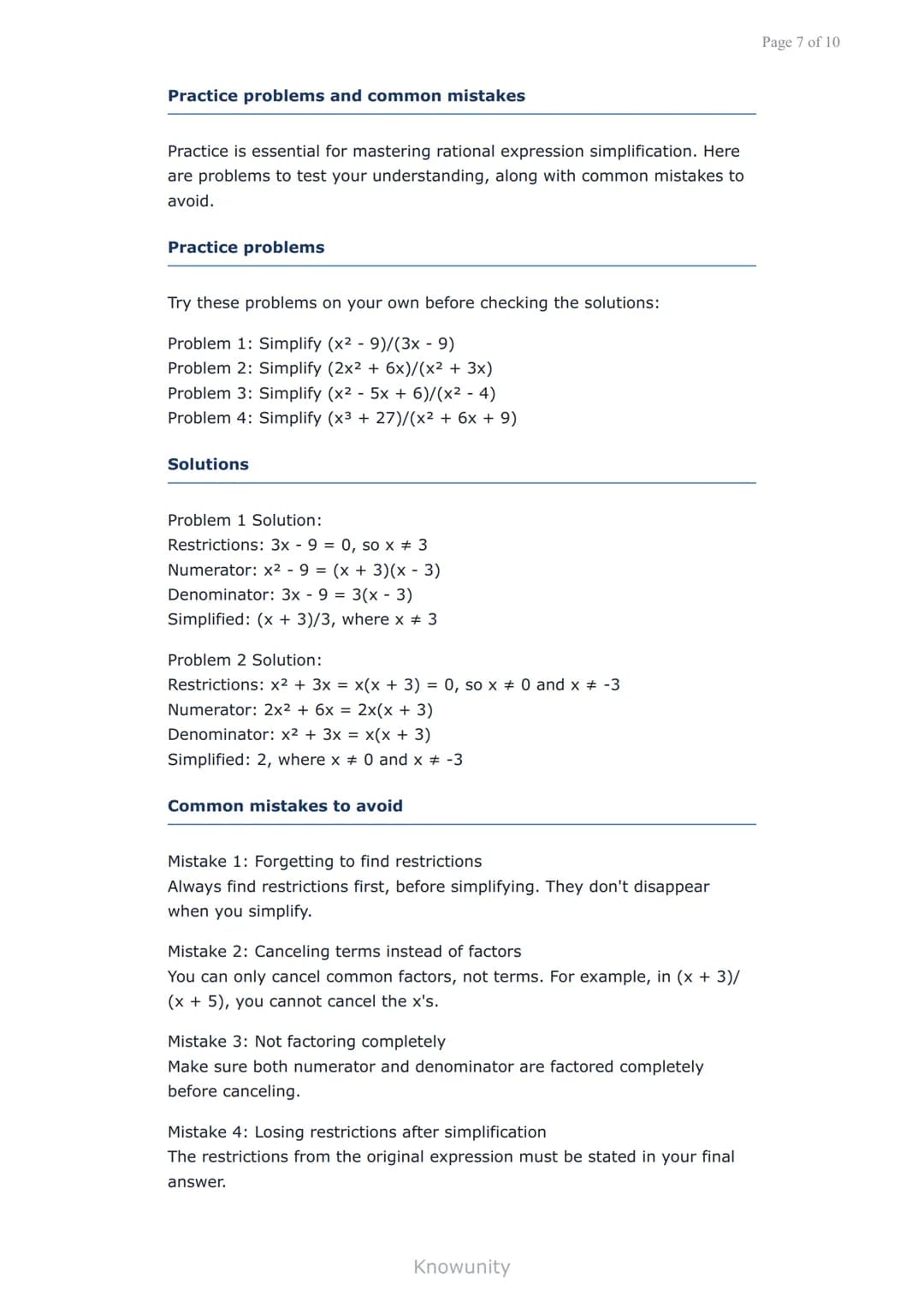 Simplifying rational algebraic expressions
Master techniques for simplifying rational algebraic
expressions
What you'll learn today
Define r